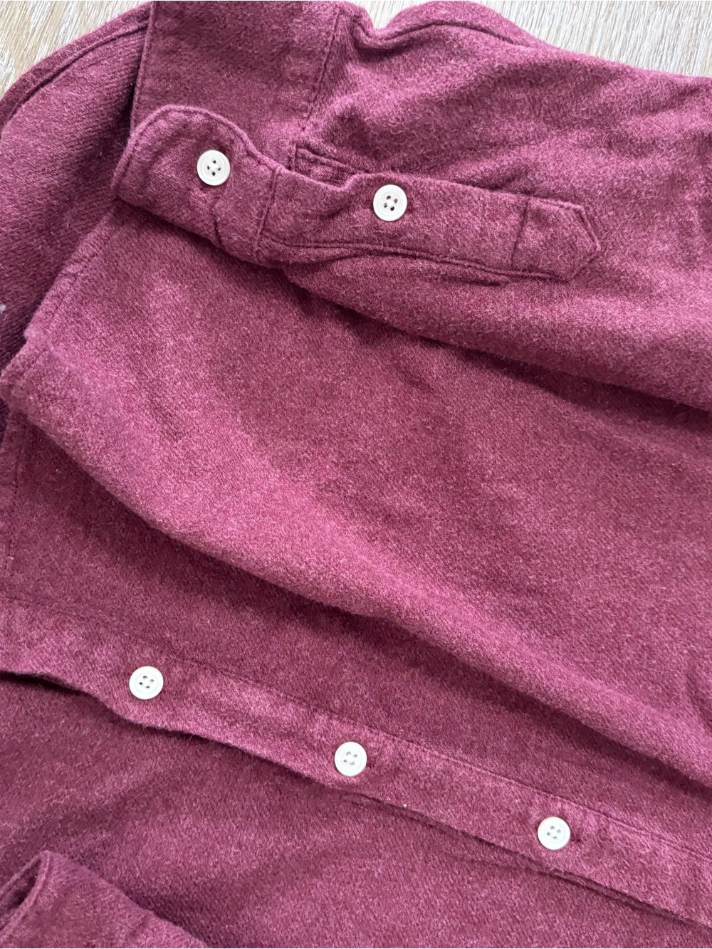 Madewell Burgundy Cotton Button-Down Shirt - Picture 3 of 7